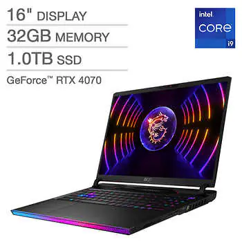 MSI Raider GE68HX 16-inch Laptop - 13th Gen Intel Core i9 Processor and GeForce RTX 4070 Graphics