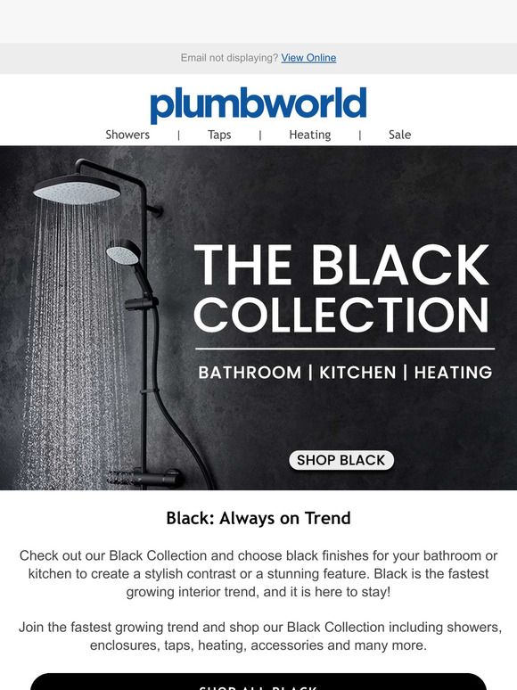 Plumbworld.co.uk Black The fastest growing interior trend Milled