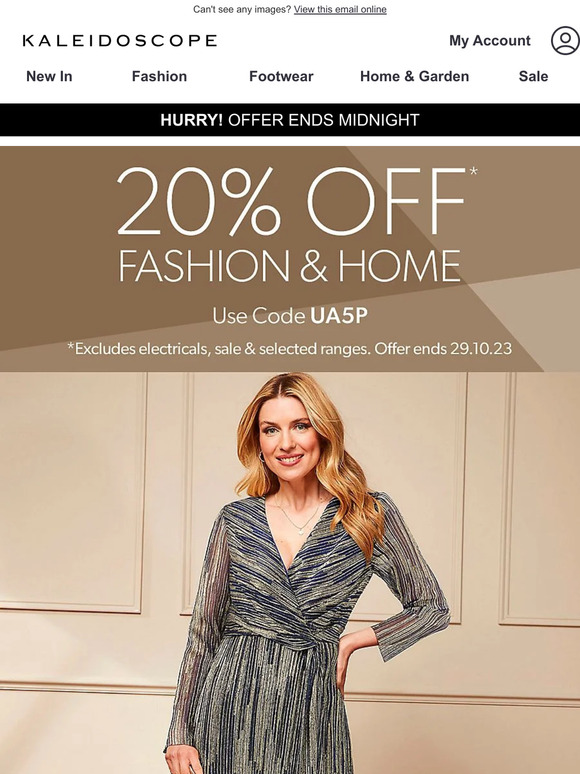 Time is ticking... 20% off ends tonight!