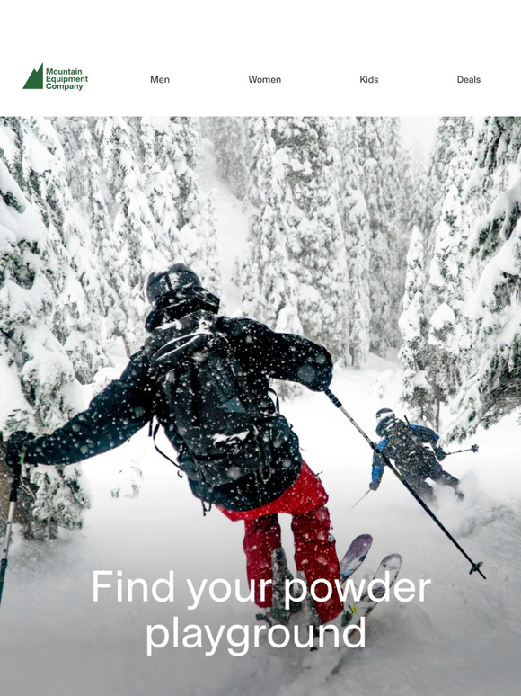 Mountain Equipment Company Snow’s coming soon ⛷️ Milled