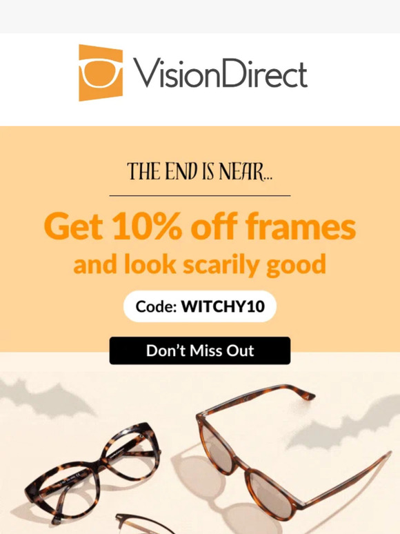 Don't be scared! ☠️ 10% off frames isn't over yet!
