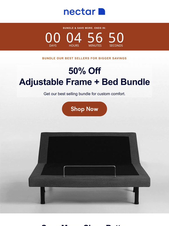 Ends Soon: 50% Off Bed + Adjustable Bundle 💤