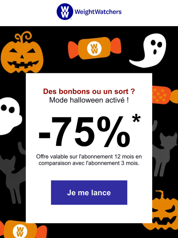 -75% 🎃 Des bonbons ou un sort ?