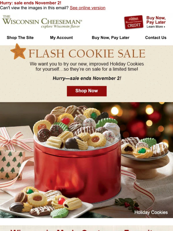 Wisconsin Cheeseman: SAVE on Our New, Improved Holiday Cookies | Milled