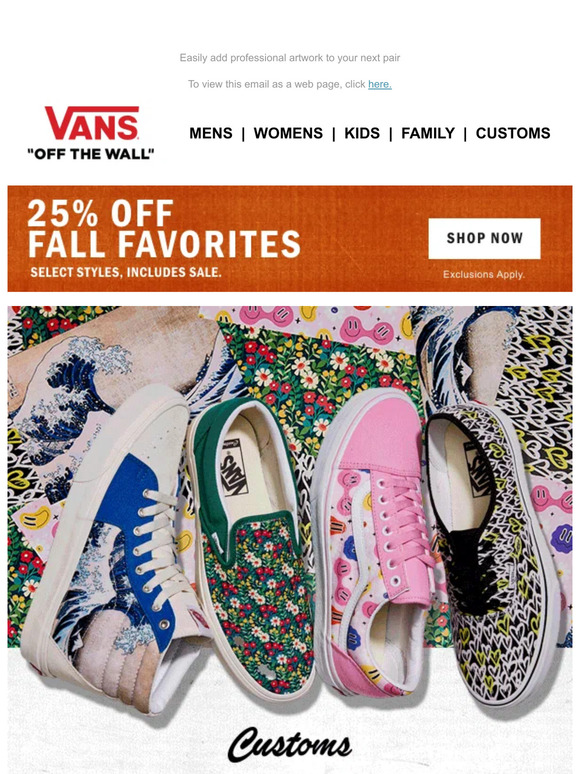 Vans 🎨 New Customs Art Image Library Milled