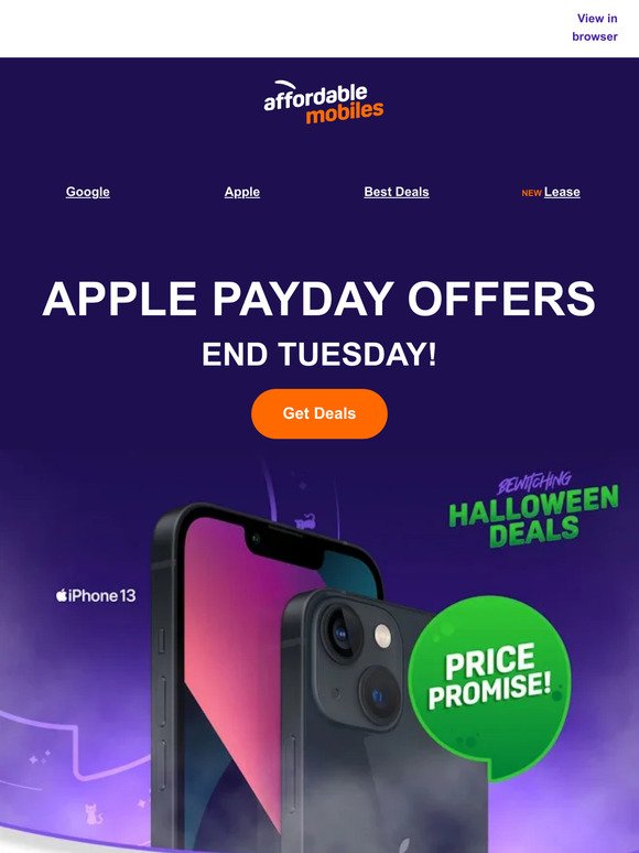 Get an offer on Apple this payday,