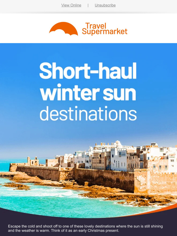 TravelSupermarket 11 of the best shorthaul winter sun destinations ☀️