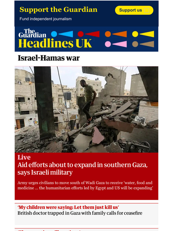 The Guardian Soulmates: The Guardian Headlines: Israel-Hamas war live ...