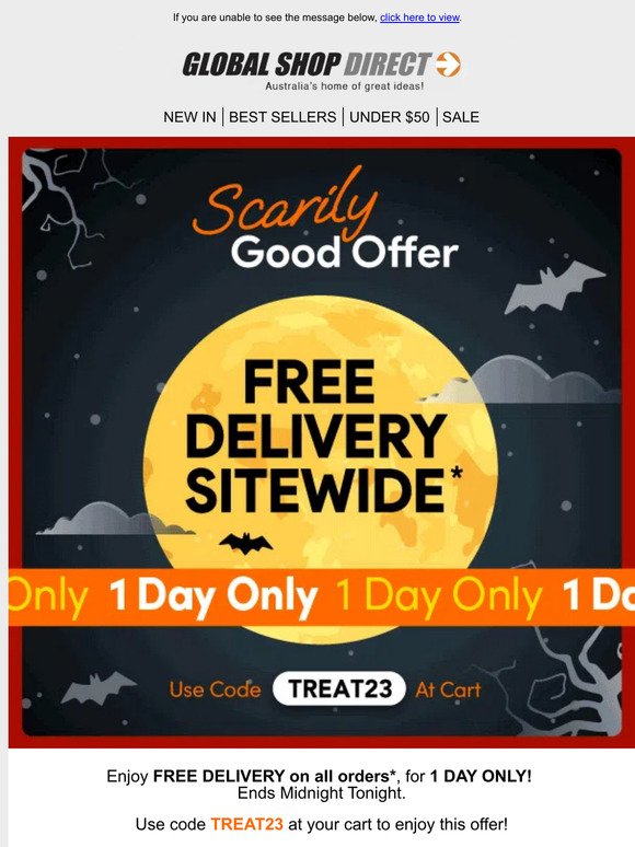 FREE DELIVERY - Just for BOO! 👻