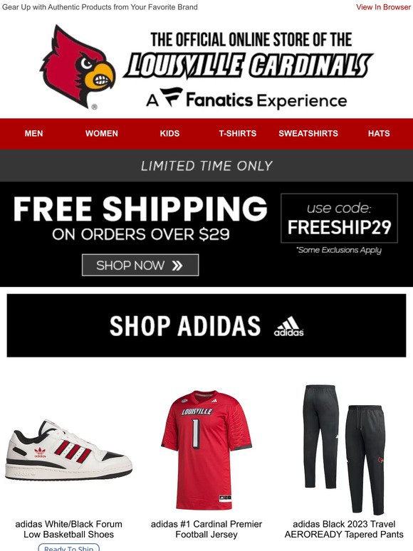 adidas Men's adidas Black Louisville Cardinals 2023 Travel AEROREADY  Tapered Pants