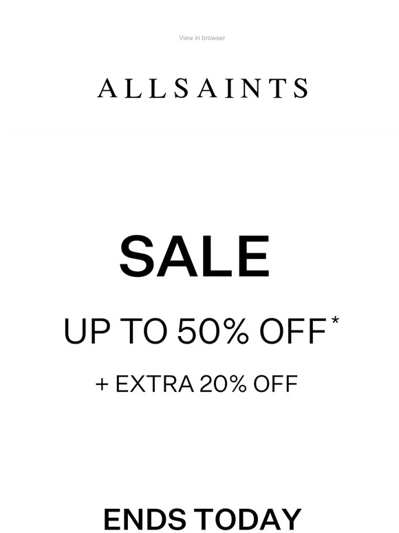 SALE ENDS TODAY