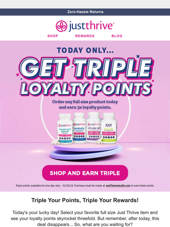 Triple Points Alert: Today Only