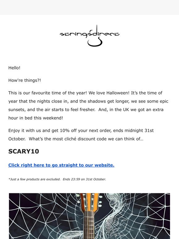 Use: SCARY10 to get 10% Off before midnight tomorrow!