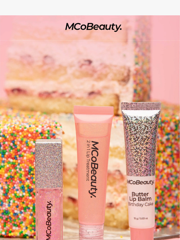 Did someone say cake!? 🎂 Celebrate our 7th birthday with your fav’ products, now in a limited edition flavour💄🥳