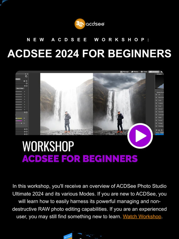 ACDSee New features, free 👀 Try ACDSee 2024 Free! Milled