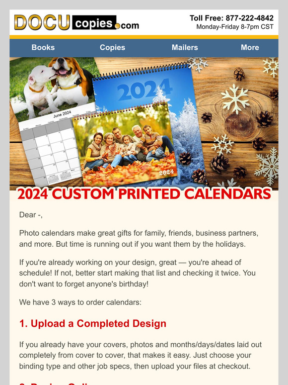 DocuCopies.com: Order Your 2024 Photo Calendars In Time For The New ...