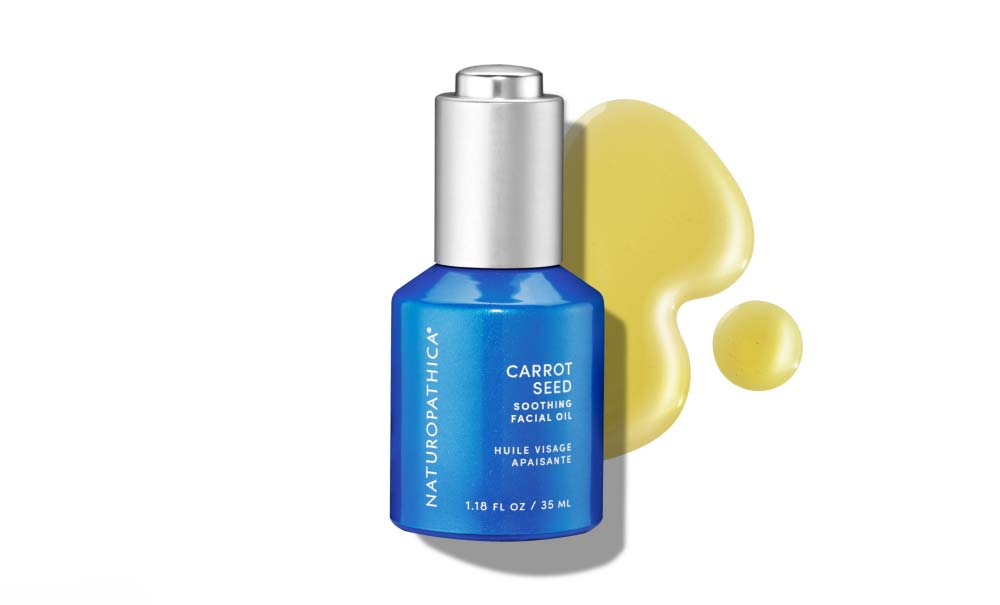 Carrot Seed Soothing Facial Oil calms redness with soothing moisture. I’ve been using this carrot seed oil for about 5 years. This oil really soothes the redness and adds moisture. -Amy