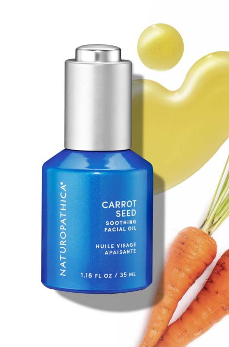 Carrot Seed Soothing Facial Oil calms redness with soothing moisture. I’ve been using this carrot seed oil for about 5 years. This oil really soothes the redness and adds moisture. -Amy