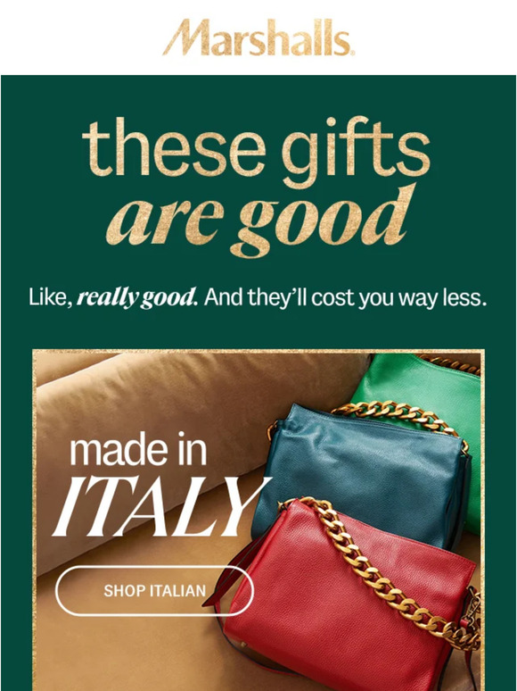 Marshalls Give ’em designer & made in Italy Milled