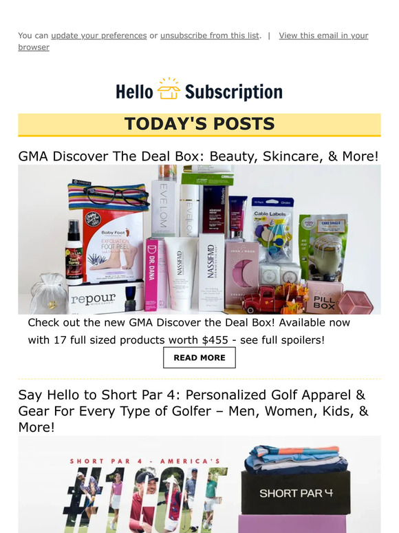💌 Hello Subscription! Reviews, Spoilers, & Deals! 💌