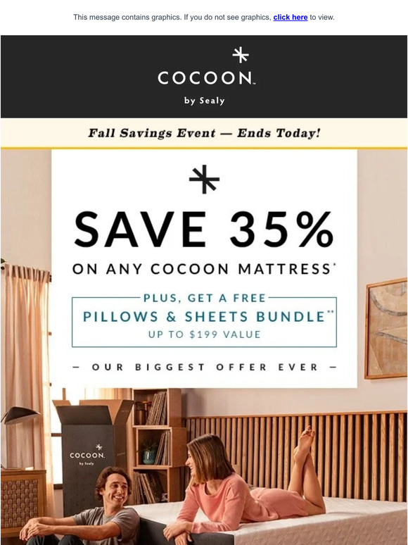 Cocoon by Sealy Treat yourself and upgrade to a new Cocoon 🎃 Milled