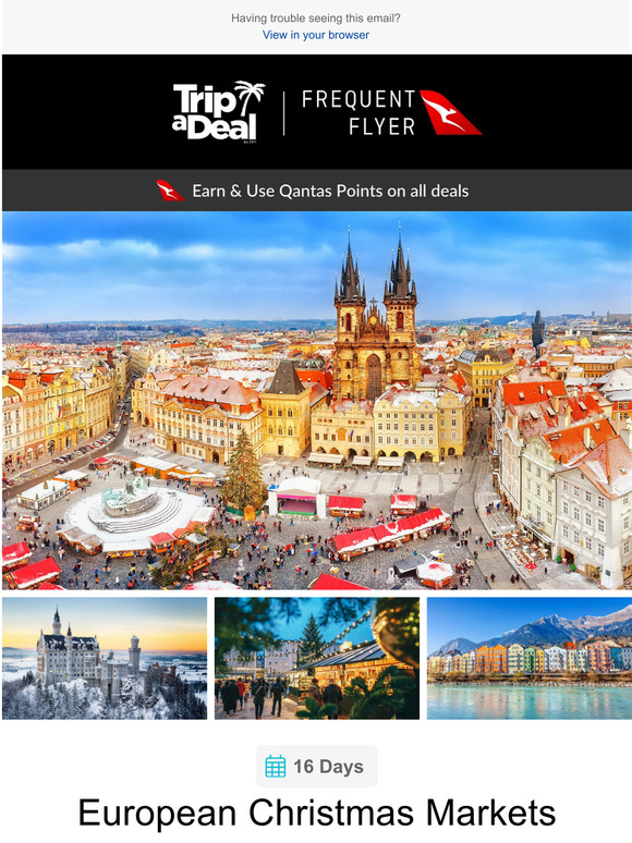 Save up to 50% off your next holiday! Plus save over $3500 on our European Christmas Market tour