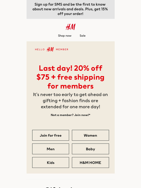 H&M slashes 15 percent off everything - but you need to be quick