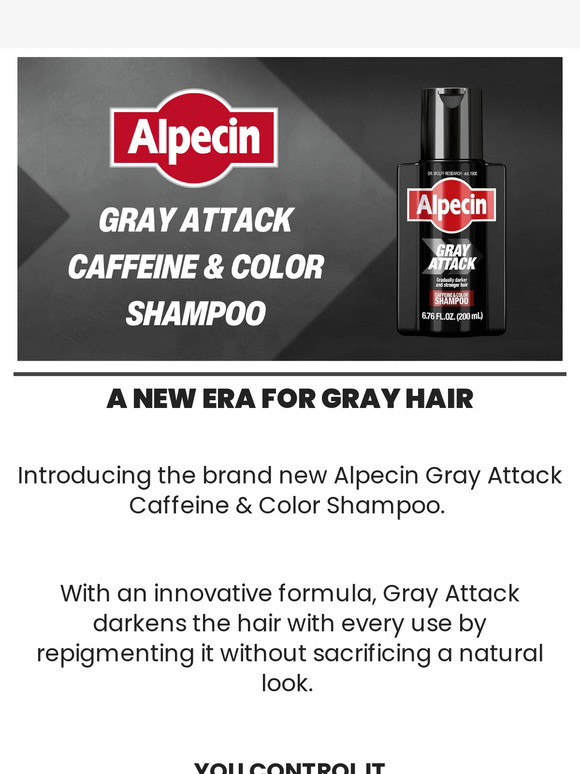 NEW ALPECIN GRAY ATTACK CAFFEINE & COLOR SHAMPOO IS HERE