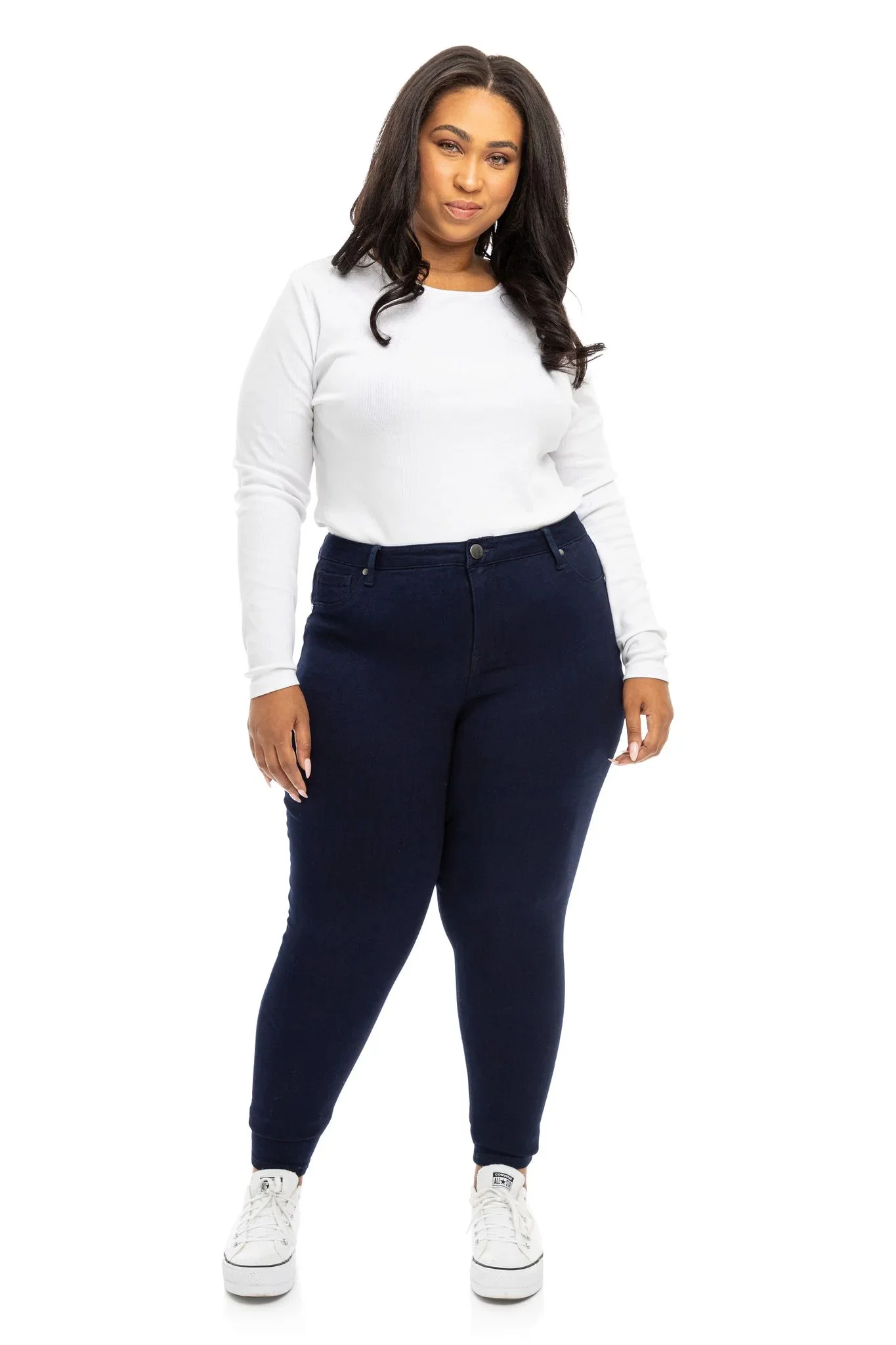 Image of Plus Butter Ankle Skinny In Wynter Rinse