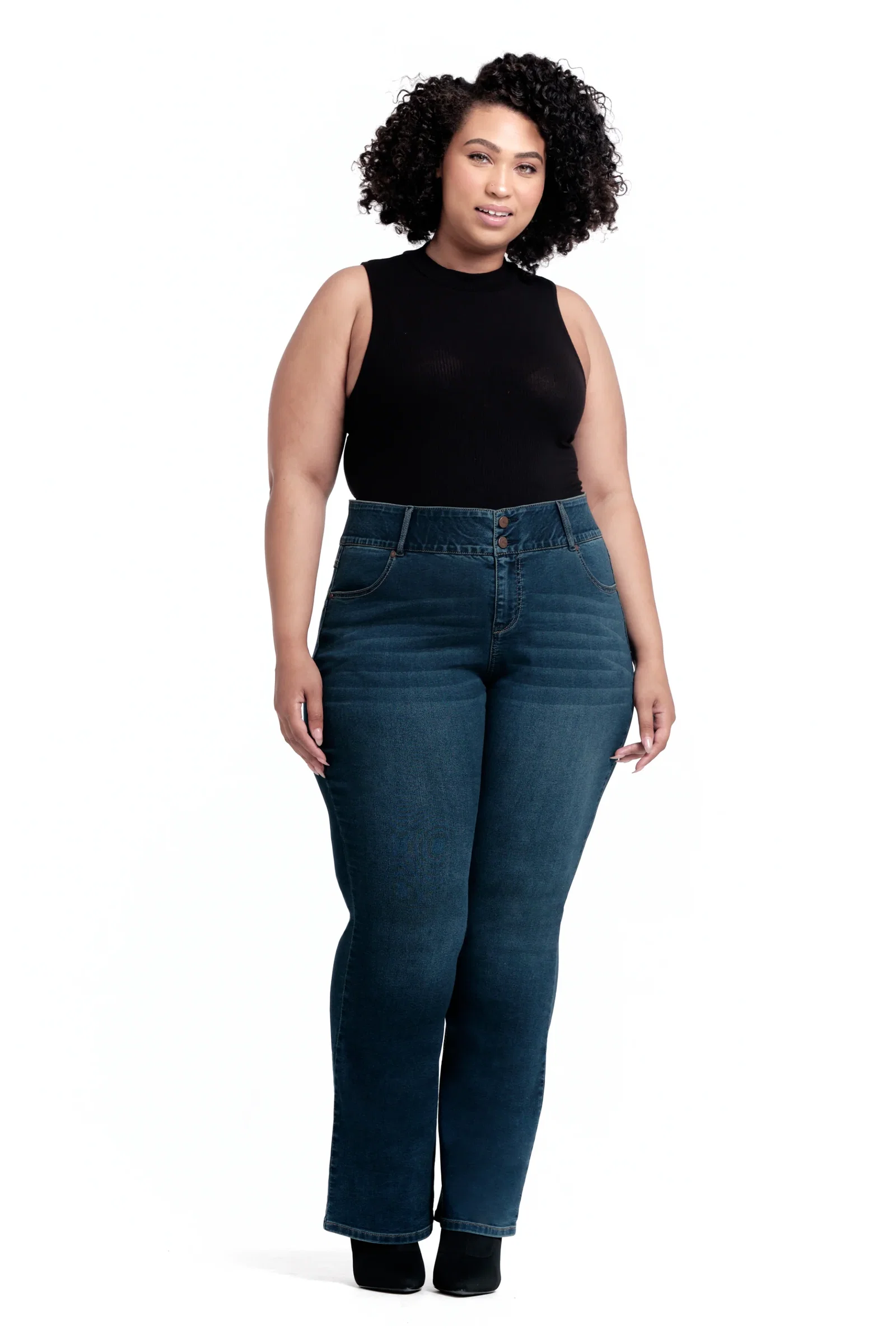 Image of Plus Shapewear Fit & Lift Bootcut Jeans in Oretha