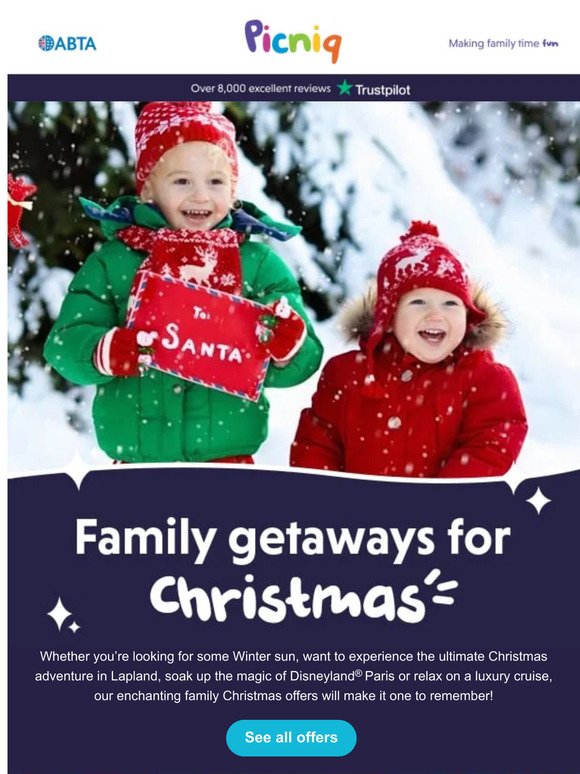 Save on a festive family holiday 🎅