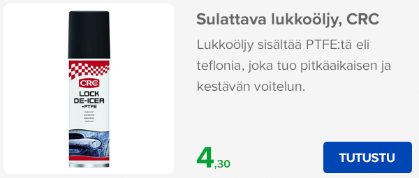 Sulattava lukkoöljy, CRC