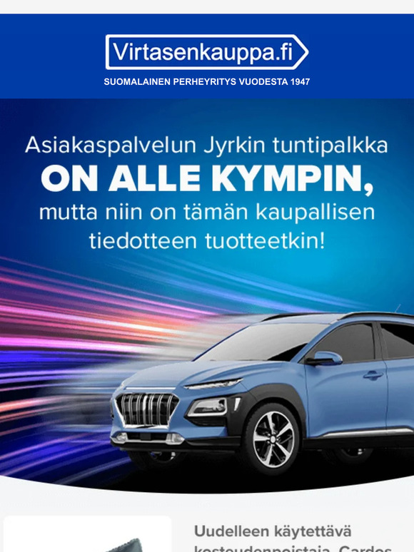 Alle kympin tuotteita autoilijoille ⭐