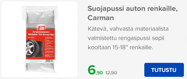 Suojapussi auton renkaille, Carman