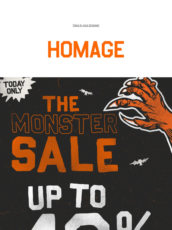 Up to 40% off 👹 MONSTER SALE