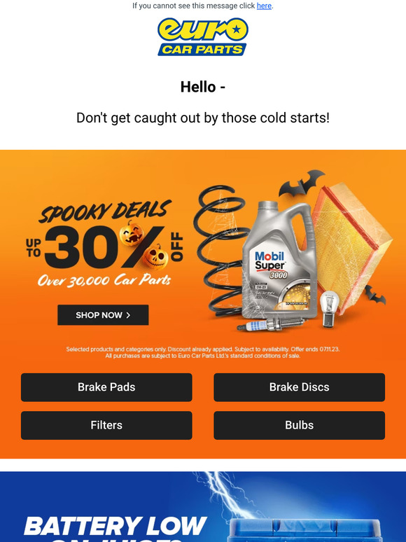Hey — Get Ready For A Hauntingly Good Halloween With Up To 30% Off Parts 👻