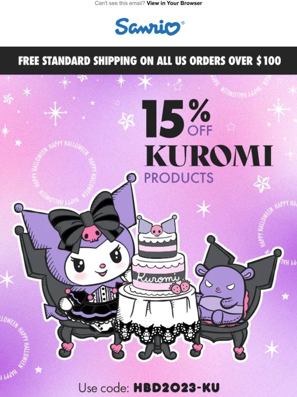 15% OFF | Happy Birthday, Kuromi 🍰🎃