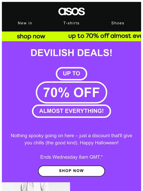 Up to 70% off almost everythinggg 👻
