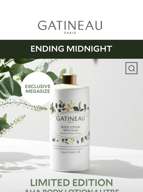 gatineau 🕛Ending Midnight Supersize AHA Body Lotion 1 Litre! Milled