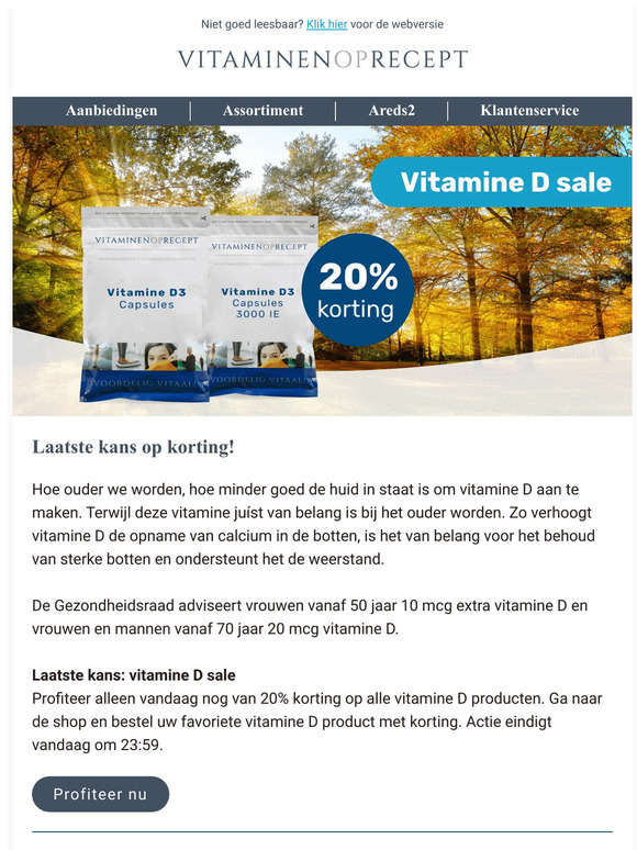 Laatste kans: 20% korting op vitamine D