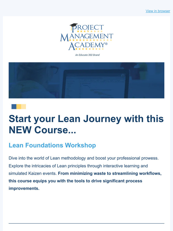 New Course Alert! 🚨 Lean Foundations Workshop - Lean Thinking for Business Success!