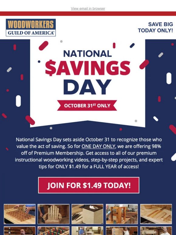 1-DAY ONLY!  It’s National Savings Day. Gigantic Savings Await You >> OPEN NOW