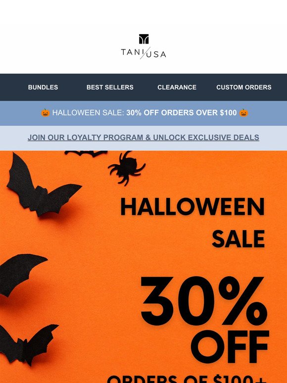 Happy Halloween! Save 30% Off Orders of $100+ 🎃