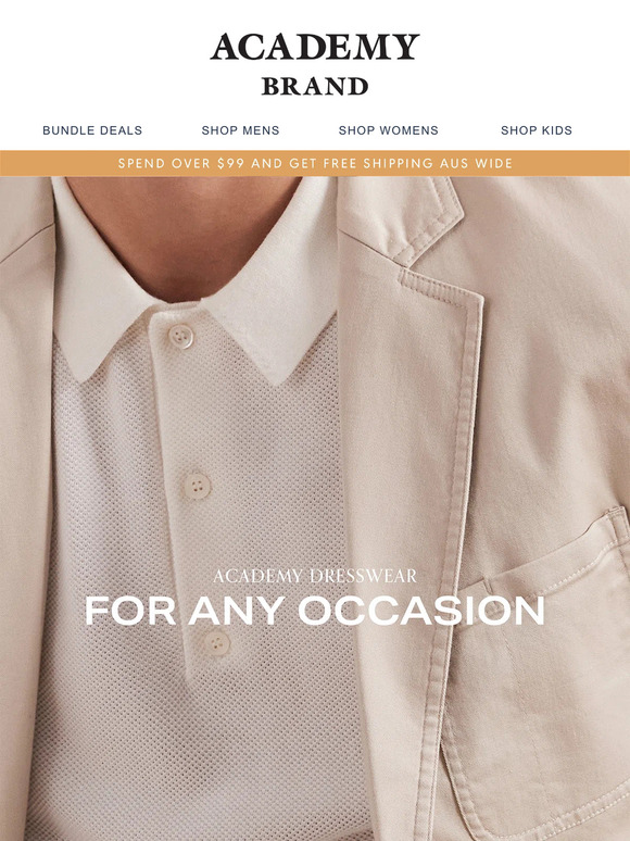 Academy Dresswear for any Occasion