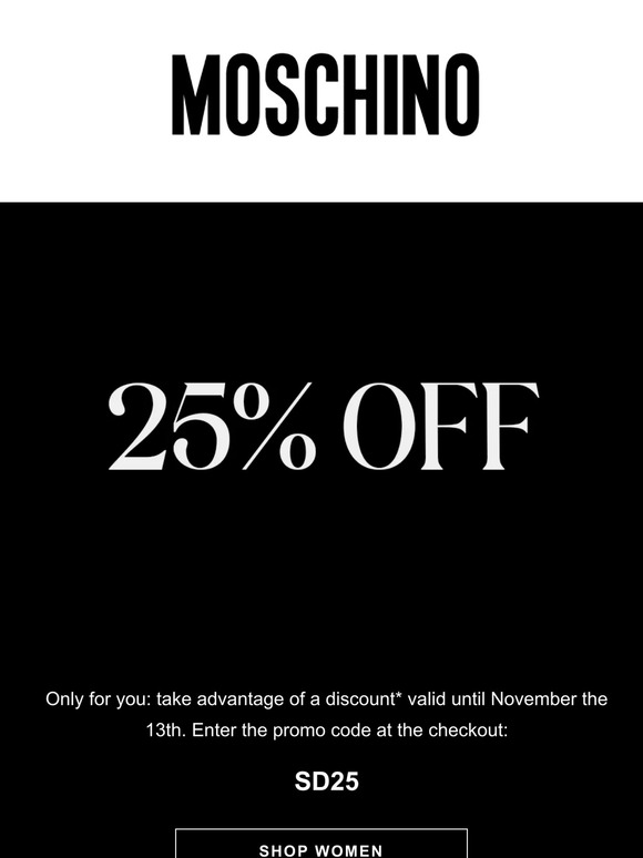 Moschino black outlet friday