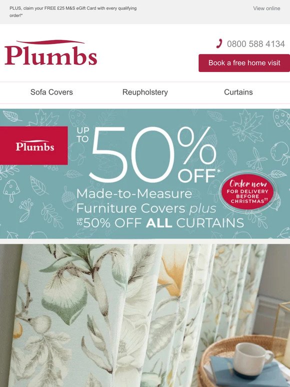 Last chance to save on all curtains!
