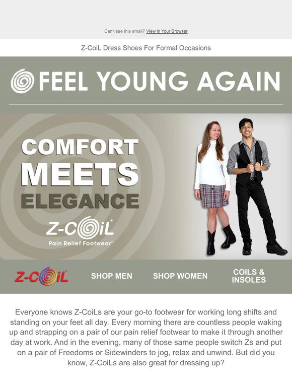 Dress Up With Z-Coil Shoes!