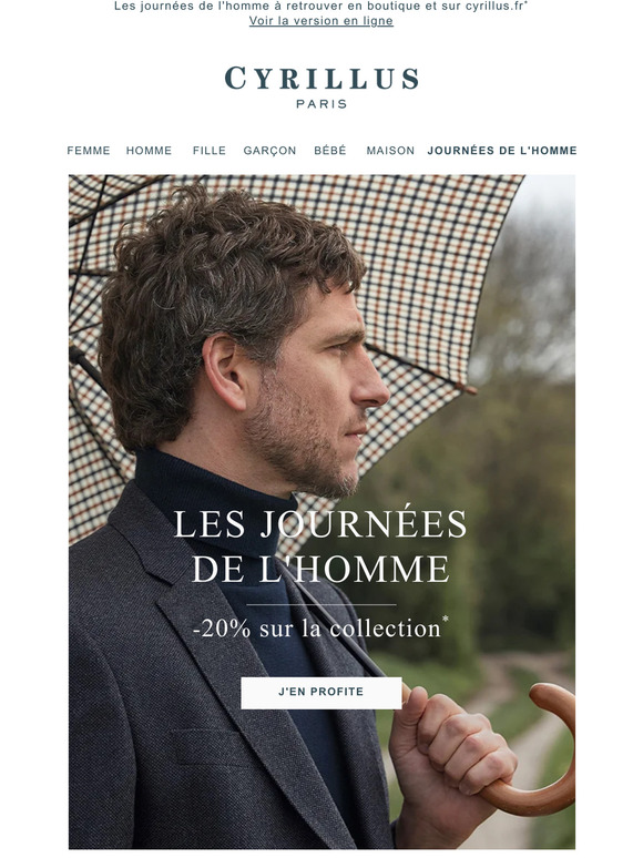 -20% sur toute la collection homme c'est parti !