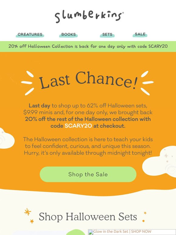 20% Off is Back 👻 Last Chance for Halloween