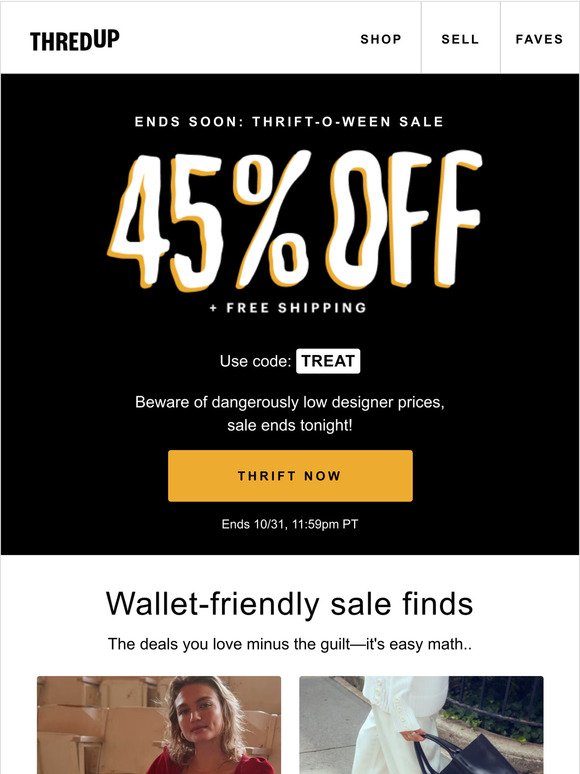 👻 Huge 45% off sale, beware!